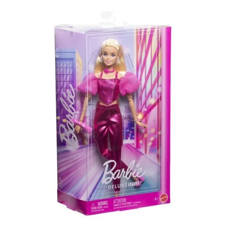 Barbie - Poupée Deluxe Style - Tenue rose métallisé et cheveux blonds - Barbie - JFP40 Barbie - Poupée Deluxe Style - Tenue rose métallisé et cheveux blonds - Barbie - JFP40