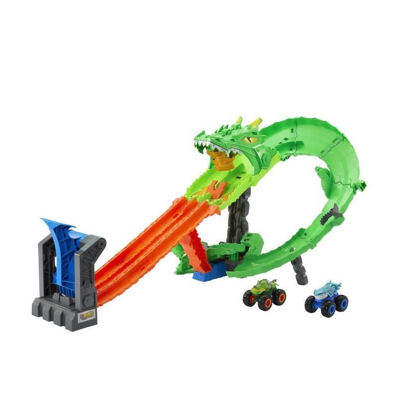 Hot Wheels - Monster Trucks - Coffret Piste Dragon Sharks vs. Dinos - Hot Wheels - Monster Trucks - Coffret Piste Dragon Sharks vs. Dinos -