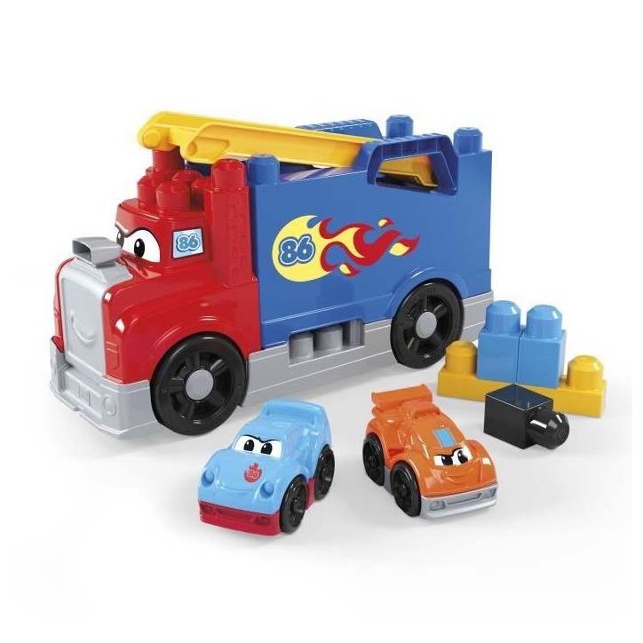 MEGA BLOKS - Camion Course et Construction - Coffret avec 19 pieces - MEGA Bloks - JFR29 MEGA BLOKS - Camion Course et Construction - Coffret avec 19 pieces - MEGA Bloks - JFR29