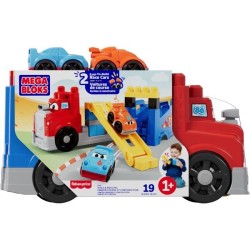 MEGA BLOKS - Camion Course et Construction - Coffret avec 19 pieces -