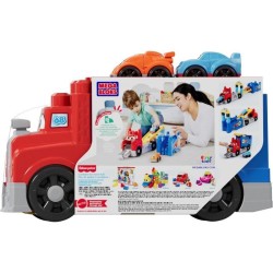 MEGA BLOKS - Camion Course et Construction - Coffret avec 19 pieces -