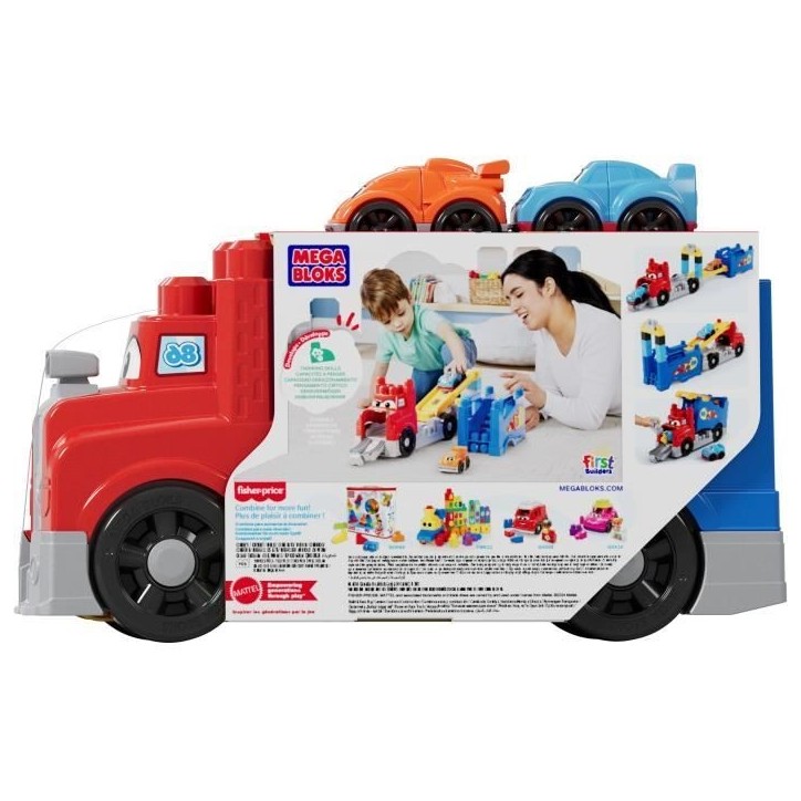 MEGA BLOKS - Camion Course et Construction - Coffret avec 19 pieces - MEGA Bloks - JFR29 MEGA BLOKS - Camion Course et Construction - Coffret avec 19 pieces - MEGA Bloks - JFR29