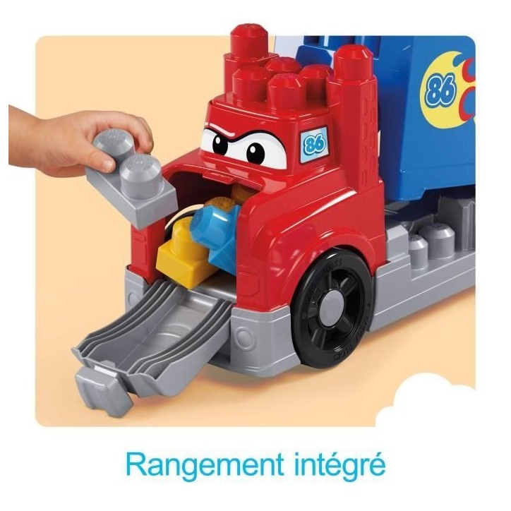 MEGA BLOKS - Camion Course et Construction - Coffret avec 19 pieces - MEGA Bloks - JFR29 MEGA BLOKS - Camion Course et Construction - Coffret avec 19 pieces - MEGA Bloks - JFR29
