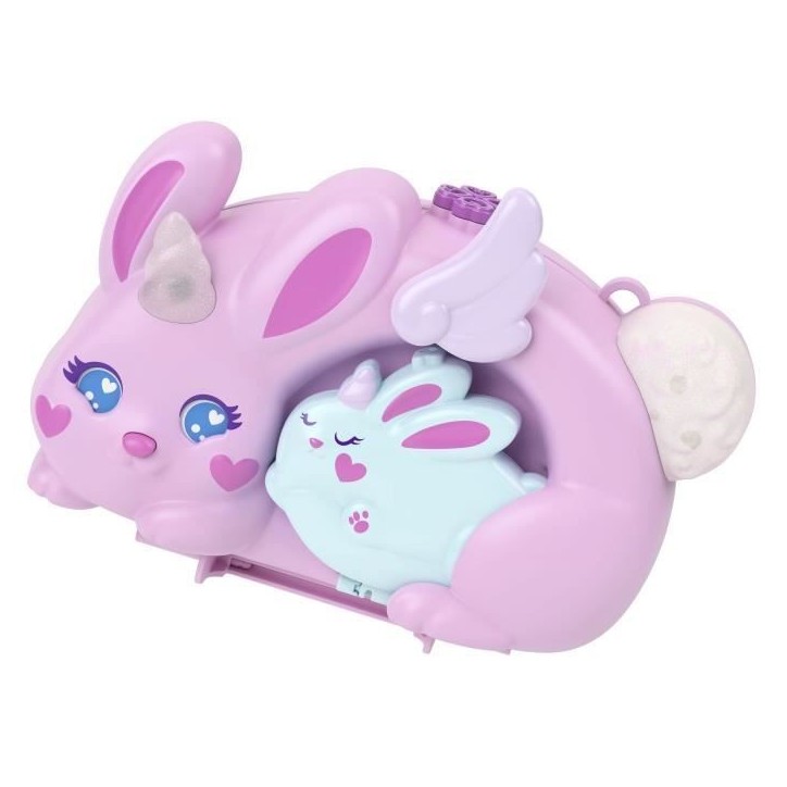 Polly Pocket - Coffret 2 en 1 Lapin - Avec 2 figurines et 12 accessoires - Polly Pocket - JFT88 Polly Pocket - Coffret 2 en 1 Lapin - Avec 2 figurines et 12 accessoires - Polly Pocket - JFT88