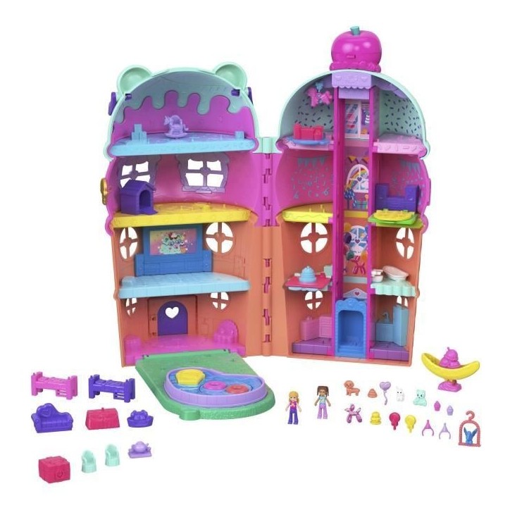 Polly Pocket - Coffret Maison Cornet de Glace - Avec figurines - Polly Pocket - JFT91 Polly Pocket - Coffret Maison Cornet de Glace - Avec figurines - Polly Pocket - JFT91