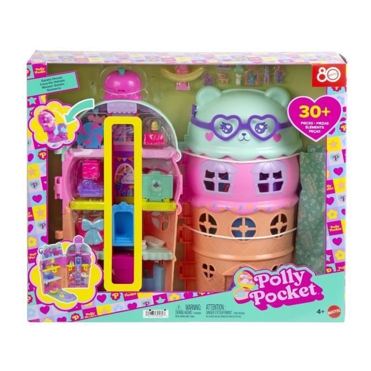 Polly Pocket - Coffret Maison Cornet de Glace - Avec figurines - Polly Pocket - JFT91 Polly Pocket - Coffret Maison Cornet de Glace - Avec figurines - Polly Pocket - JFT91