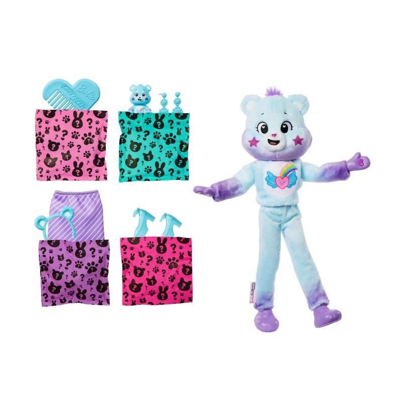 Barbie - Poupée Barbie Cutie Reveal Bisounours - Avec 10 surprises - Barbie - Poupée Barbie Cutie Reveal Bisounours - Avec 10 surprises -