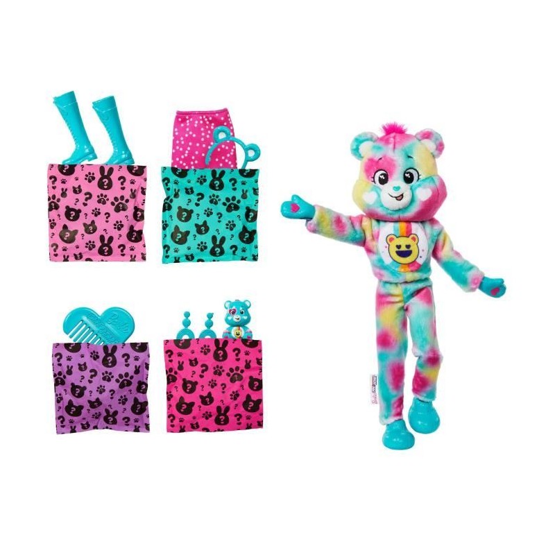 Barbie - Poupée Barbie Cutie Reveal Bisounours - Avec 10 surprises - Barbie - Poupée Barbie Cutie Reveal Bisounours - Avec 10 surprises -