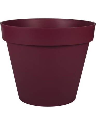 EDA Pot de Fleur Rond TOSCANE Ø 48 cm - Volume 43 L - Ø 47,5 x H.39 cm - Rouge bourgogne