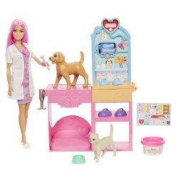 Barbie - Coffret La Clinique vétérinaire de Barbie - Poupée et acce