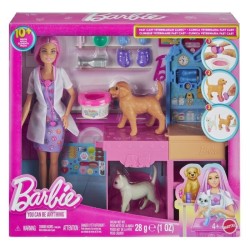 Barbie - Coffret La Clinique vétérinaire de Barbie - Poupée et acce