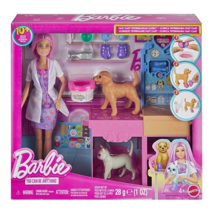 Barbie - Coffret La Clinique vétérinaire de Barbie - Poupée et accessoires - Barbie - JFX93 Barbie - Coffret La Clinique vétérinaire de Barbie - Poupée et accessoires - Barbie - JFX93