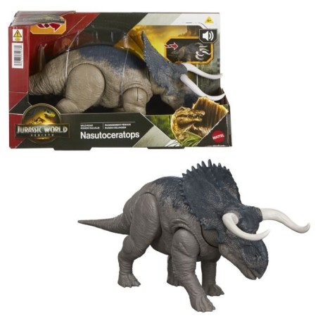 Jurassic World - Nasutoceratops - Figurine articulée avec attaque et