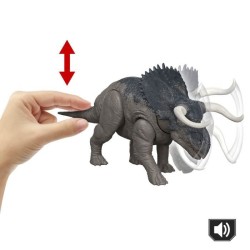 Jurassic World - Nasutoceratops - Figurine articulée avec attaque et