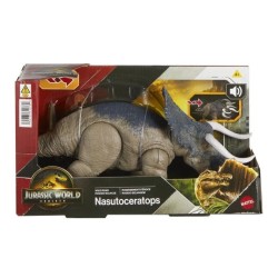 Jurassic World - Nasutoceratops - Figurine articulée avec attaque et