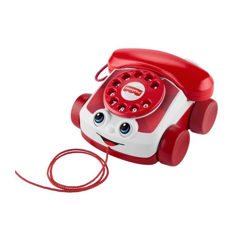 Fisher-Price - Téléphone animé rouge - 80eme anniversaire de Mattel