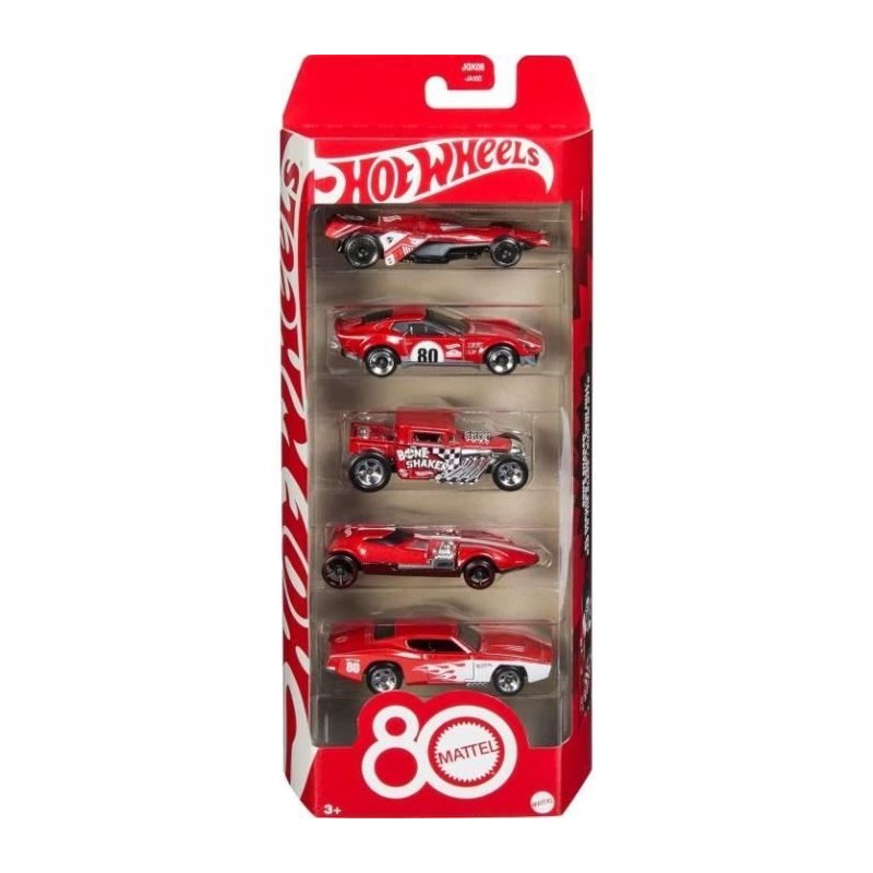 Hot Wheels - Coffret de 5 Véhicules - 80eme anniversaire de Mattel - Hot Wheels - Coffret de 5 Véhicules - 80eme anniversaire de Mattel -