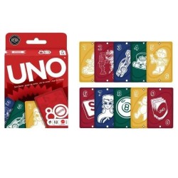UNO - Jeu de cartes Rouge Rubis - 80eme anniversaire de Mattel - Pour