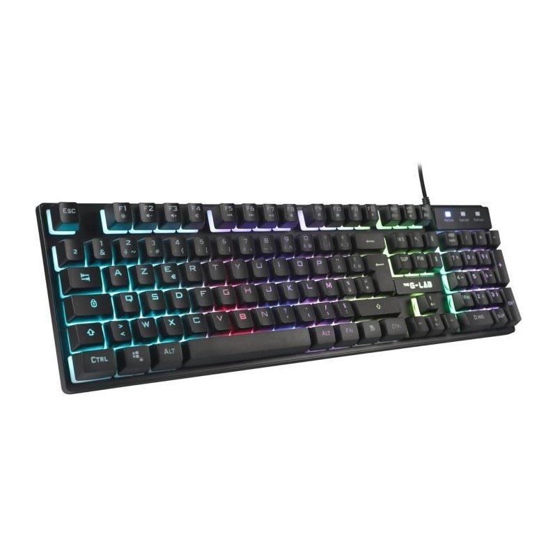 Clavier Gaming - Membrane RGB - THE G-LAB - KEYZ-CAESIUM/FR - FR Layou Clavier Gaming - Membrane RGB - THE G-LAB - KEYZ-CAESIUM/FR - FR Layou