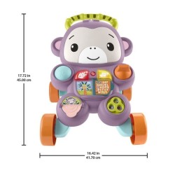 Fisher-Price - Mon Trotteur Singe Violet - Musique, lumieres et activi