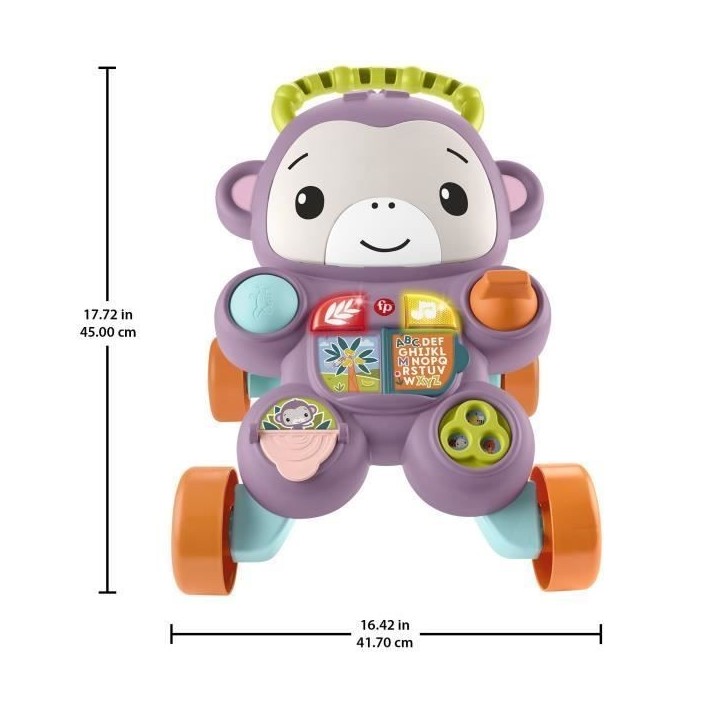 Fisher-Price - Mon Trotteur Singe Violet - Musique, lumieres et activités - Fisher-Price - JGW90 Fisher-Price - Mon Trotteur Singe Violet - Musique, lumieres et activités - Fisher-Price - JGW90