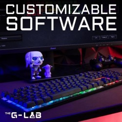 Clavier Gaming - Membrane RGB - THE G-LAB - KEYZ-CAESIUM/FR - FR Layou