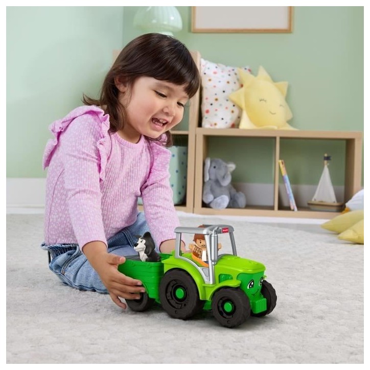 Fisher-Price - Little People - Tracteur a pousser - Véhicule musical - Fisher-Price - JGX12 Fisher-Price - Little People - Tracteur a pousser - Véhicule musical - Fisher-Price - JGX12