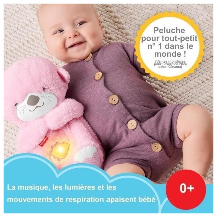 Fisher-Price - Ma Loutre Câlins Bonne Nuit - Peluche et veilleuse - Rose - Fisher-Price - JLJ33 Fisher-Price - Ma Loutre Câlins Bonne Nuit - Peluche et veilleuse - Rose - Fisher-Price - JLJ33
