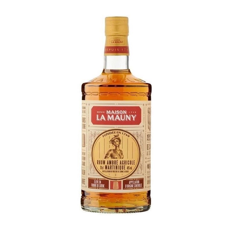 Maison La Mauny - Rhum Ambré Agricole - 40,0% Vol. - 70cl Maison La Mauny - Rhum Ambré Agricole - 40,0% Vol. - 70cl