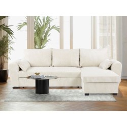 Canapé d'angle convertible réversible - 3 places - MAX - Tissu Linco