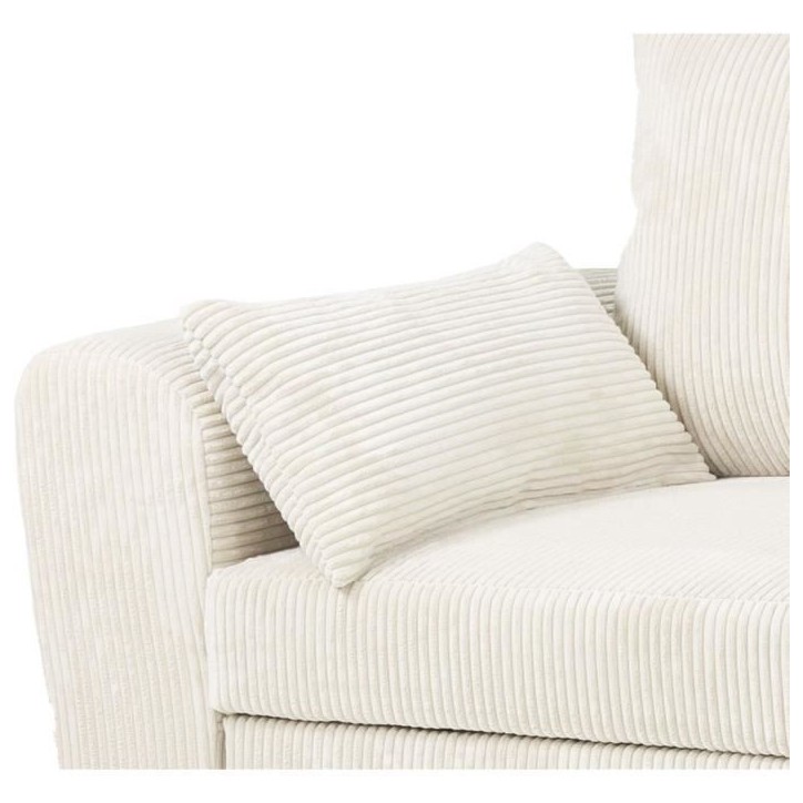 Canapé d'angle convertible réversible - 3 places - MAX - Tissu Lincoln Beige - Coffre - 240 x 143 x 85 cm - CONFORTEAM Canapé d'angle convertible réversible - 3 places - MAX - Tissu Lincoln Beige - Coffre - 240 x 143 x 85 cm - CONFORTEAM