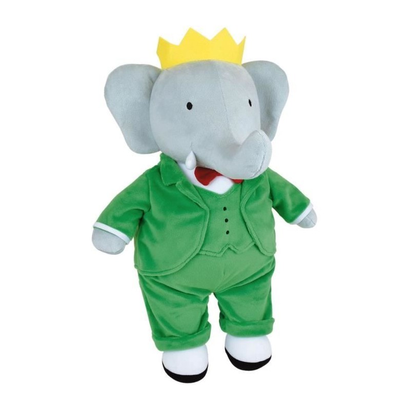 Peluche - JEMINI - Peluche Éléphant Babar +/- 40 cm - En peluche dou
