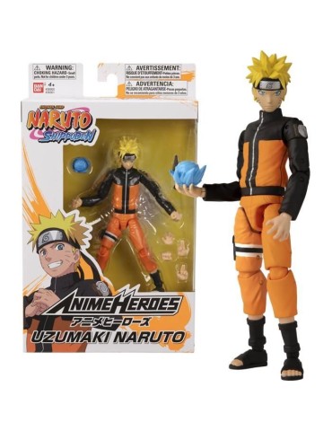 Figurine Anime Heroes Naruto Uzumaki 17 cm - BANDAI - Collectionnez toutes les figurines Anime Heroes de Bandai