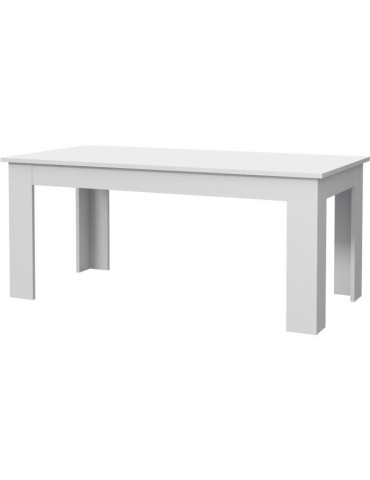 Table a manger PILVI - 8 personnes - Blanc - L 180 x I90 x H 75 cm
