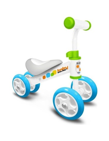 Draisienne Baby Walker Skids Control - Cadre acier ergonomique - 4 roues PVC - Confortable et sécurisé - Vert