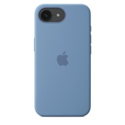 APPLE - iPhone 16E - Coque en silicone - Bleu d'hiver