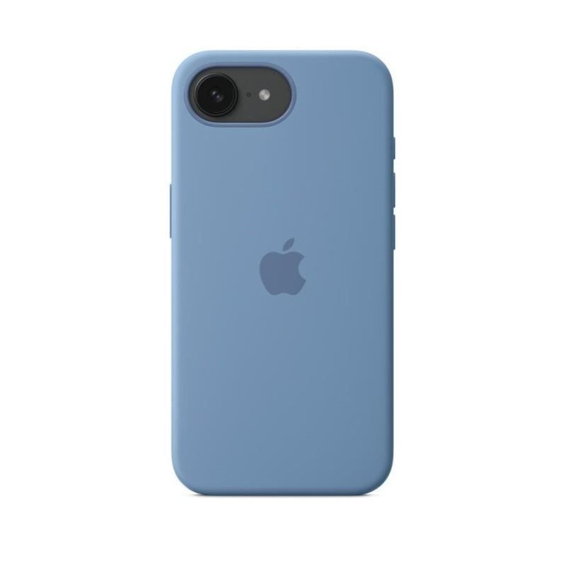 APPLE - iPhone 16E - Coque en silicone - Bleu d'hiver