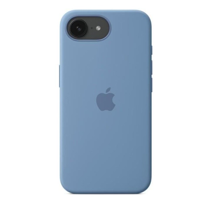 APPLE - iPhone 16E - Coque en silicone - Bleu d'hiver
