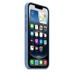 APPLE - iPhone 16E - Coque en silicone - Bleu d'hiver