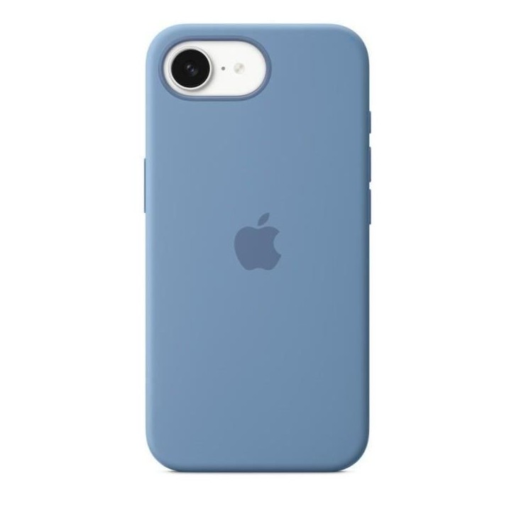 APPLE - iPhone 16E - Coque en silicone - Bleu d'hiver