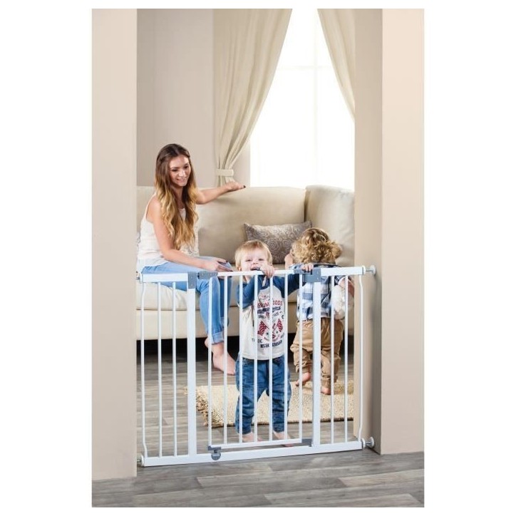 Barriere de sécurité - DREAMBABY - LIBERTY - 1 barriere + 2 extensions - 126-132,5 cm - Blanc Barriere de sécurité - DREAMBABY - LIBERTY - 1 barriere + 2 extensions - 126-132,5 cm - Blanc