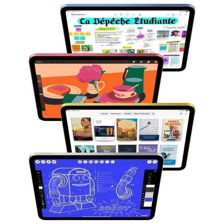 APPLE - iPad A16 (2025) - 11 - Wi-Fi - 128Go - Bleu