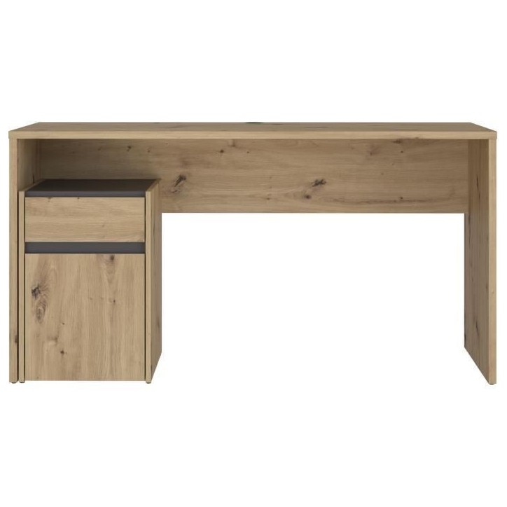 Bureau droit MODULTRICK - Chene/Gris foncé - 140 x 52,7 x 72,5 cm Bureau droit MODULTRICK - Chene/Gris foncé - 140 x 52,7 x 72,5 cm