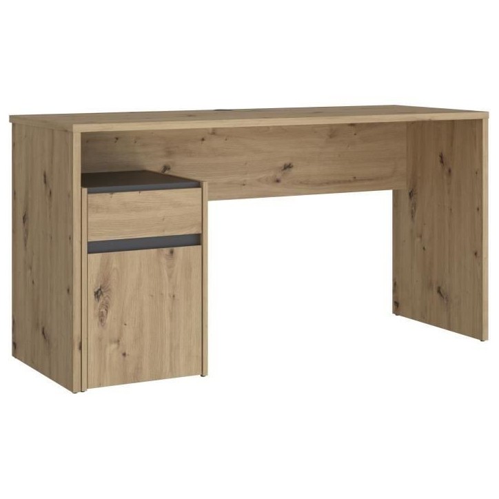 Bureau droit MODULTRICK - Chene/Gris foncé - 140 x 52,7 x 72,5 cm Bureau droit MODULTRICK - Chene/Gris foncé - 140 x 52,7 x 72,5 cm