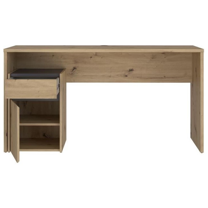 Bureau droit MODULTRICK - Chene/Gris foncé - 140 x 52,7 x 72,5 cm Bureau droit MODULTRICK - Chene/Gris foncé - 140 x 52,7 x 72,5 cm