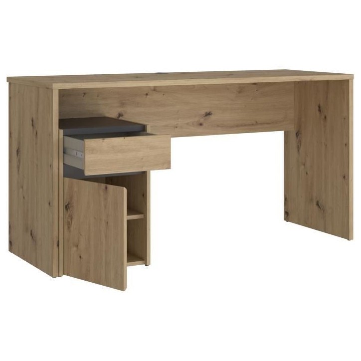 Bureau droit MODULTRICK - Chene/Gris foncé - 140 x 52,7 x 72,5 cm Bureau droit MODULTRICK - Chene/Gris foncé - 140 x 52,7 x 72,5 cm