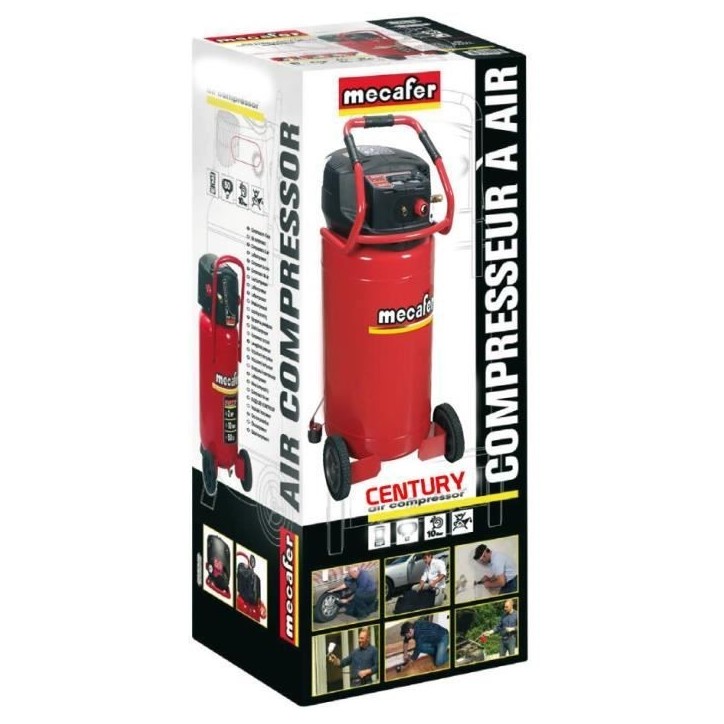 Compresseur sans huile - MECAFER - Vertical Century - 100 L - 2,5HP - 10 bars Compresseur sans huile - MECAFER - Vertical Century - 100 L - 2,5HP - 10 bars