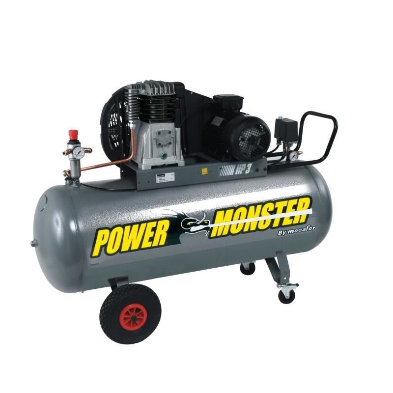 MECAFER Compresseur 150 L 3HP Bicylindre courroie 10 bars Semi Pro Pow MECAFER Compresseur 150 L 3HP Bicylindre courroie 10 bars Semi Pro Pow