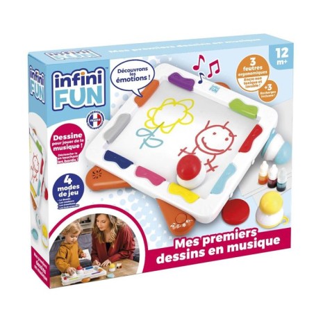 Jeu de coloriage - Infini Fun - Xylopad - Multicolore - 3 feutres ergo