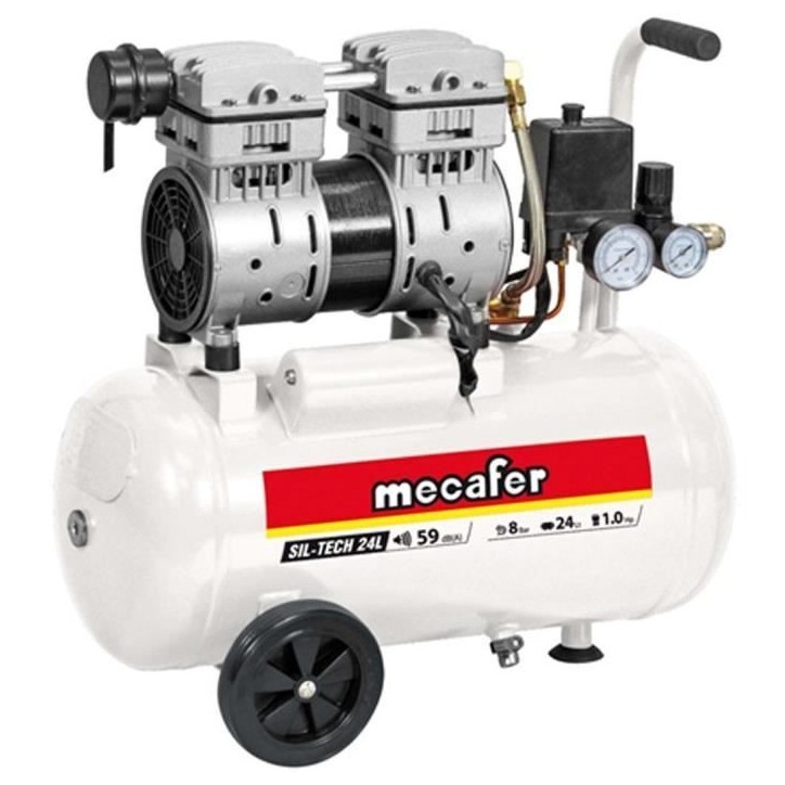 MECAFER COMPRESSEUR SILENCIEUX 24L 1HP MECAFER COMPRESSEUR SILENCIEUX 24L 1HP